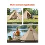Hot Tent for 2 Persons, Portable Winter Tipi Tent with Stove Jack, Waterproof Camping Tents Image 3