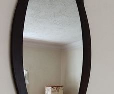 Lovely old vintage mid century wood mirror Gorey Town