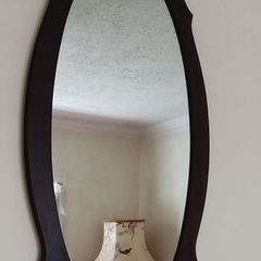 Lovely old vintage mid century wood mirror Gorey Town