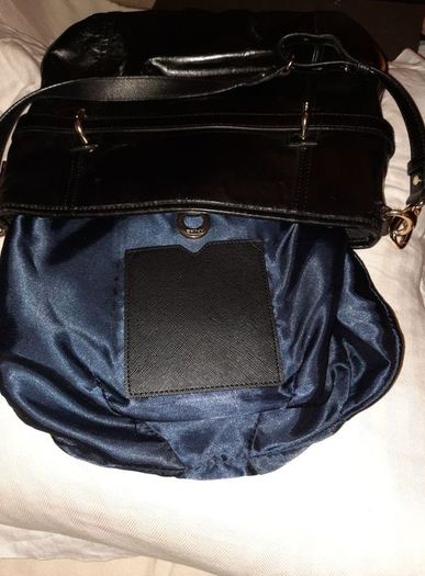 DKNY black leather bag
