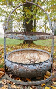 Victorian Cast Iron Cauldron 1800s Flower Pot