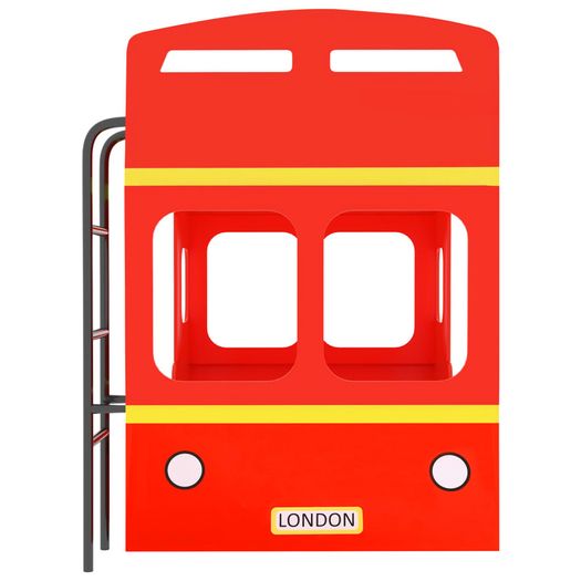 Bunk Bed London Bus Red MDF 90x200 cm