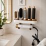 Wall-Mounted Hair Styling Tool Organiser  Hair Dryer & Attachment Holder Image 3