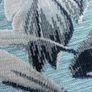 New 115cm x 170cm raised pile leaf tropical outdoor/indoor rug in distressed blue, grey and navy Image 10