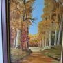 Lovely oil on board of forest land scape singed M Carey. Image 4