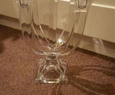 5 Stick Glass Candlelabre