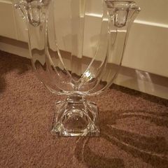 5 Stick Glass Candlelabre
