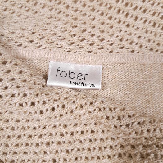 Faber Beige Oatmeal Cream Chunky Cowl Neck Knit Jumper with Buckle Detail 8-10UK/36-38EU