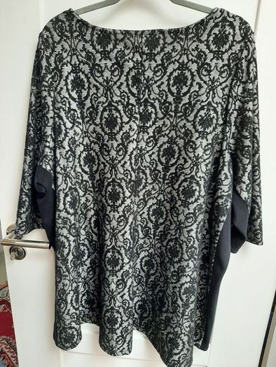 Silver & black evening top UK 30