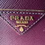 Stunning Prada Saffiano Lux Leather Burgundy Handbag Image 6