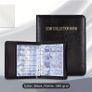 Zipper Faux Leather Case 360 Large Capacity Coin Collection Book Size Grid Mixed Coin Stamp Collection Book Badge Sticker High-end Protective Cover Hot Stamping Storage Book Image 2