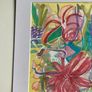 Mothers Day Offer Original art Original Floral Artwork on paper A4 Mounted contemporary Irish Art abstract painting Image 7