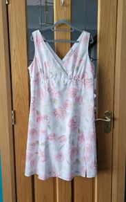 John Rocha pink & white dress, Size 18
