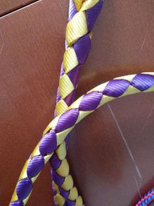 4ft (120cm) dog leash yellow&purple.