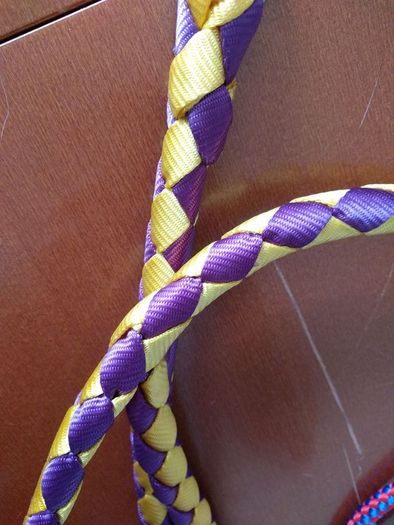 4ft (120cm) dog leash yellow&purple.