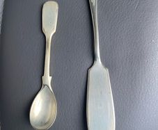 EPNS silver spoon and butter knife