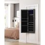 Jewellery cabinet jewelry cabinet hanging, lockable mirror cabinet, wall cabinet with mirror and numerous compartments, wall mounting, hanging on the door, Image 3