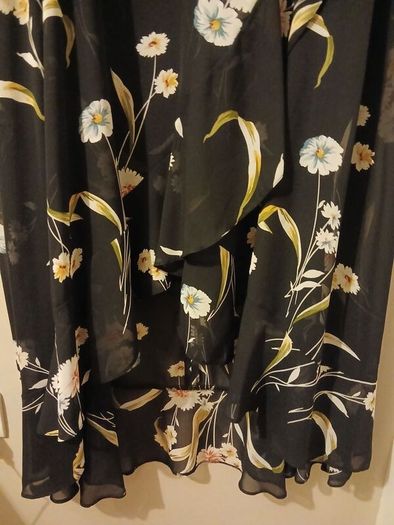 Floral dress with a waterfall jacket