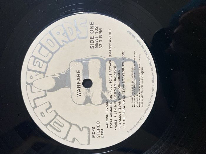 Warfare "Pure Filth" vinyl