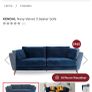 3 Seater Velvet Sofa Image 9