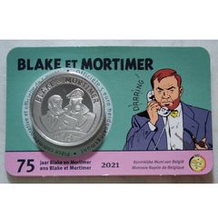 Belgium 5 Euro Brilliant Uncirculated Coin 2021 - 75 years Blake and Mortimer - Belgian Coin-card Catalogue