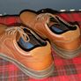 M&S Wide Fit Leather Shoes - Brown - Size 9.5 UK (Excellent Condition) Image 4