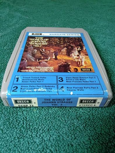 Vintage 8 Track Cartridge Tape/The World Of Johann Strauss  vol 2