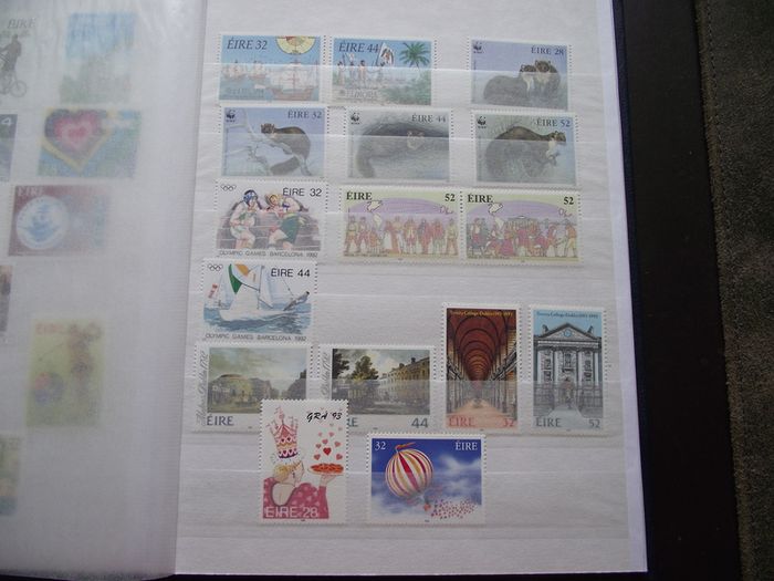 A New Stock Book With Collection Of Mint Irish Stamps