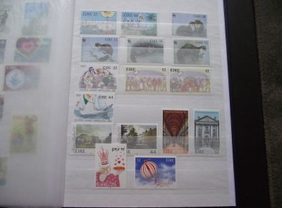 A New Stock Book With Collection Of Mint Irish Stamps