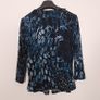 Roman Blue Black Abstract Printed Ruffle Trim Cardigan Top 14UK/42EU Image 8