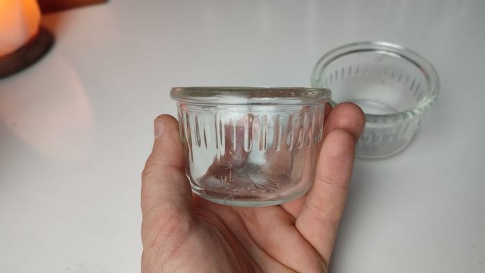 249 - Set of 2 Vintage Clear Glass Collectible Decorative Ramekins