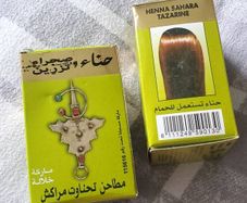 Henna hair dye - red
