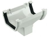 PVC Square Running Outlet White
