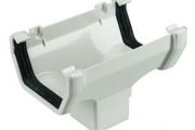 PVC Square Running Outlet White