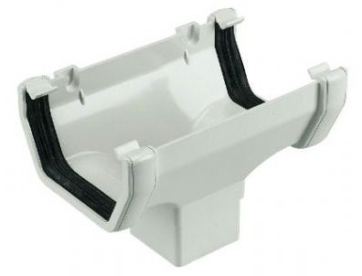PVC Square Running Outlet White