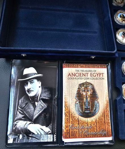 Ancient Egypt Gold Plated Coin Collection 21 Coins with Certificates in Original Holder
