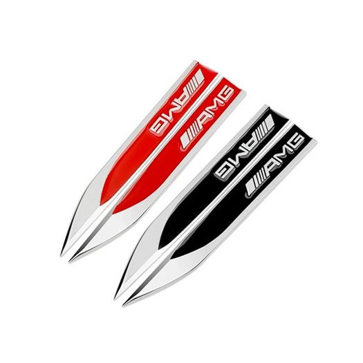 2pcs 3D Metal Logo AMG Emblem Car Van Fender Badge Decal For Mercedes Benz W203 W204 W205 W212 W213 X253 AMG Sticker Accessories