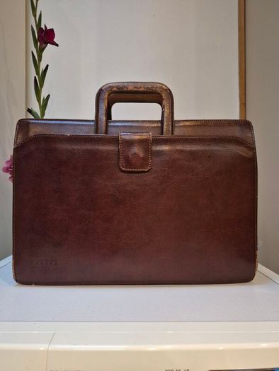 Vintage Texier Leather Bag Briefcase