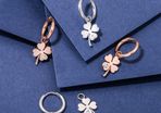 Women's jewelry; Clover-shaped earrings