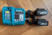 Makita DC18RA 7.2-18V Battery Charger + 2 x  Makita Li-ion 3.0Ah Batteries