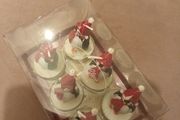 6 christmas 3D penguin candles