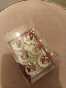 6 christmas 3D penguin candles