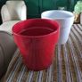 New A pair of 2 heavy Terracotta paint glazed plant pots Image 9