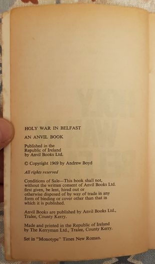 Holy War In Belfast by Andrew Lloyd