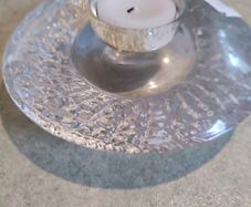 Orrefors Sweden Crystal Floating Votive Candle Holder