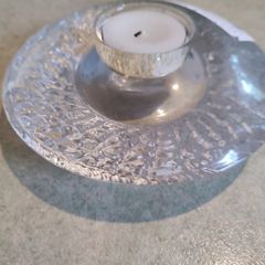 Orrefors Sweden Crystal Floating Votive Candle Holder