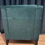 Emerald green velvet armchair - button back Image 4