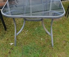 Garden table and 4 chairs outdoor glass