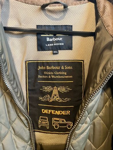 Rare Barbour Land Rover Defender Quilted Jacket