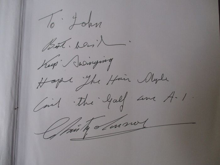 Irish Golf - Christy O Connor Signed Book